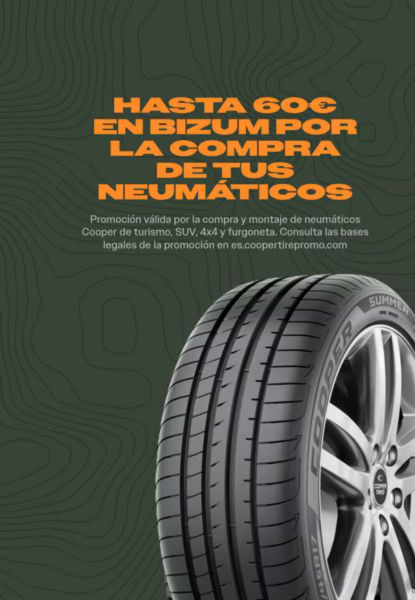 Hasta 60€ en Bizum por la compra de tus neumáticos